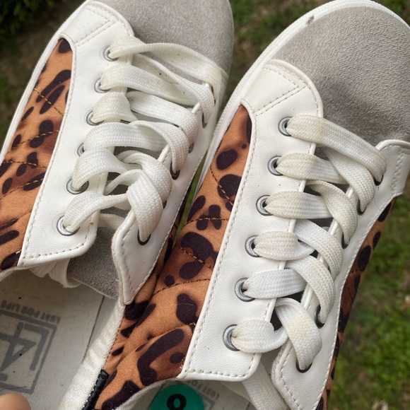 Leopard and White sneakers Target size 8 - Picture 7 of 10